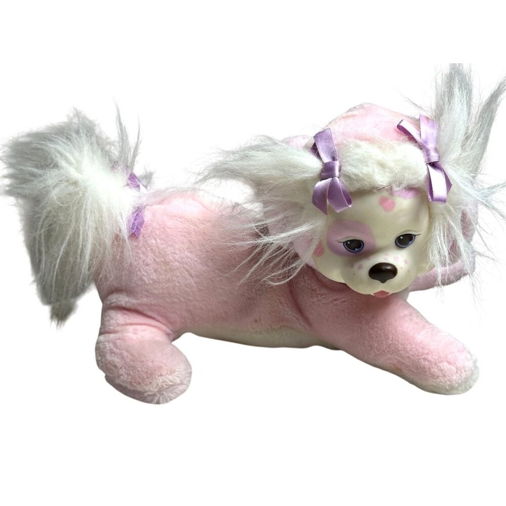 Puppy Surprise Plush Momma Dog Pink Hasbro Rubber Face No Pups Vtg 1993 Kids Toy
